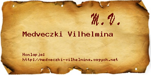 Medveczki Vilhelmina névjegykártya